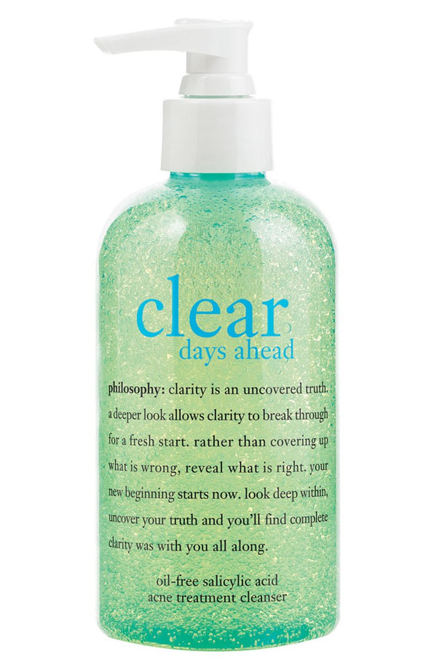 'clear days ahead' cleanser